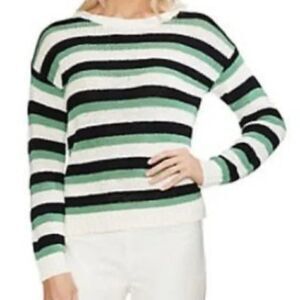 🆕 Vince Camuto Daybreak Striped Colorblock Sweater size M